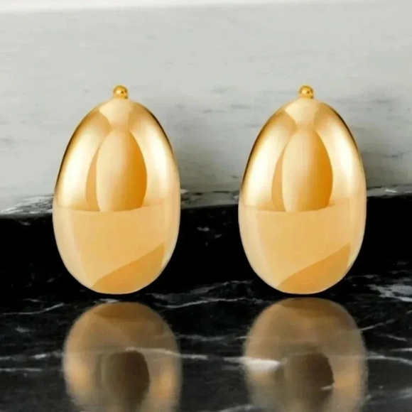 🆕️ Minimalist 18K Gold Plated Stainless Steel Dainty Trendy Stud Earrings - Picture 5 of 11